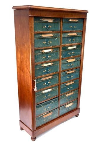 Antique Oak French Filing Cabinet / Chest of Drawers / Floor Standing / c1900